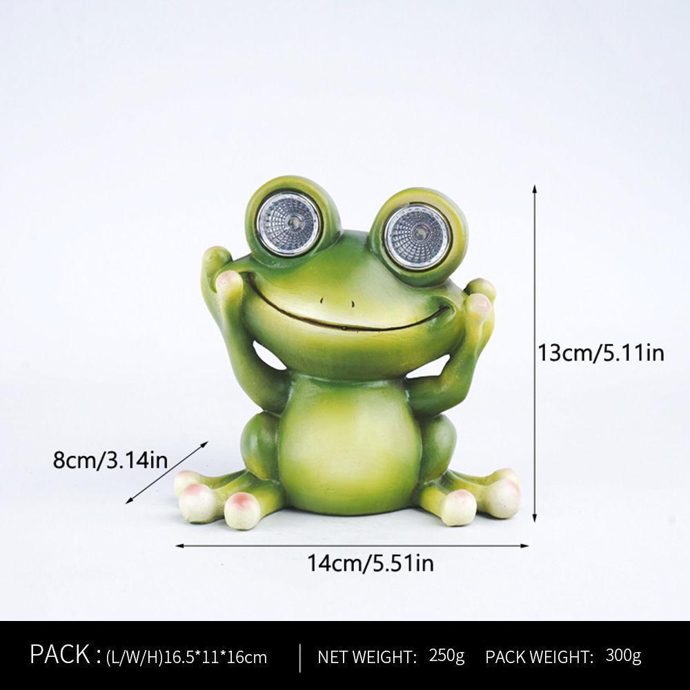 Outdoor Frog Garden Statue Decor for Outside Yard Ornament for Porch Patio Balcony Lawn Shelf Gardening Gifts Statue