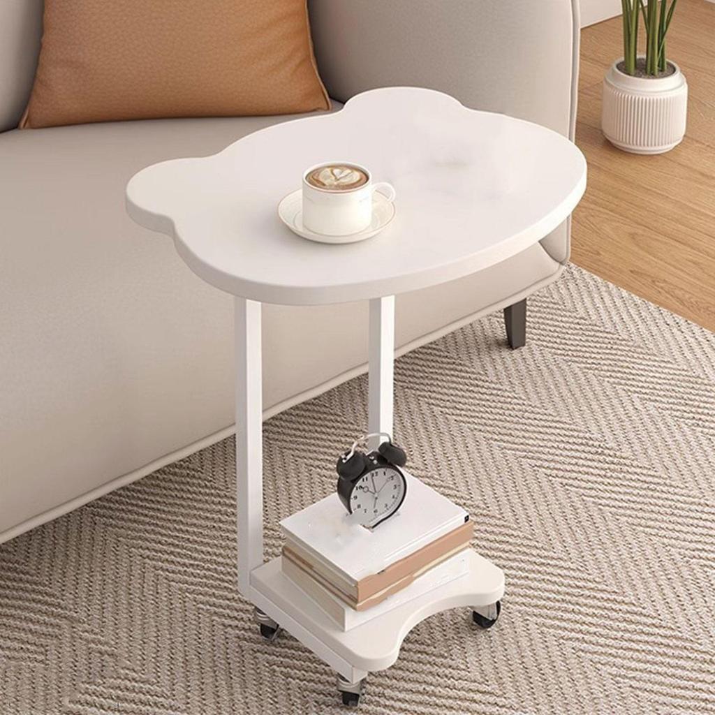 Bear End Table with Wheels Modern Creative Decorative Cute Side Movable for Sofa, Couch,
