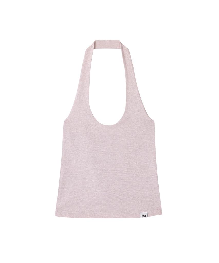 CRANK Glitter Halterneck Top_Pink