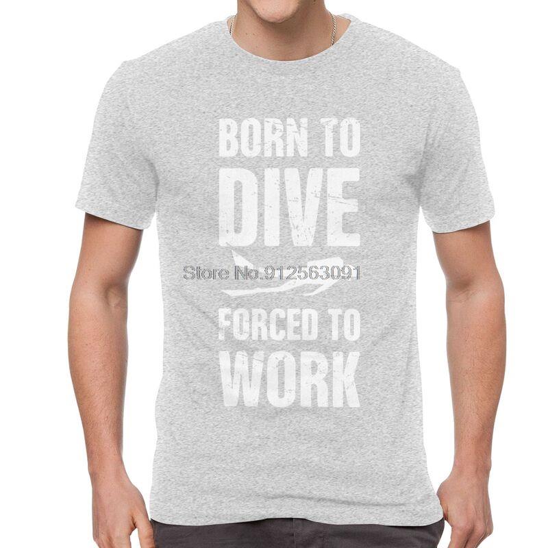 

Born To Dive Scuba Diving T Shirt Men Short Sleeve Cotton Tshirt Diver Tee Tops Harajuku Tshirt Gift Oneck Casual Clothes S
