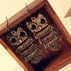 Women Vintage Retro Animal Owl Dangle Hook Earrings Jewelry Charm Party Gift