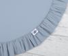 Set: hanging canopy for a children's room, mat with ruffles, pillows - dirty blue