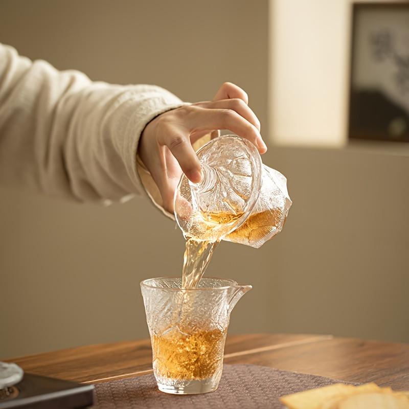 1pc Thickened Glass Tea Set Glass Ice-covered Bowl Household Kung Fu Tea Cup Tea Infuser For Home Restaurant Hotel Office Tea Accessories Gift For Tea