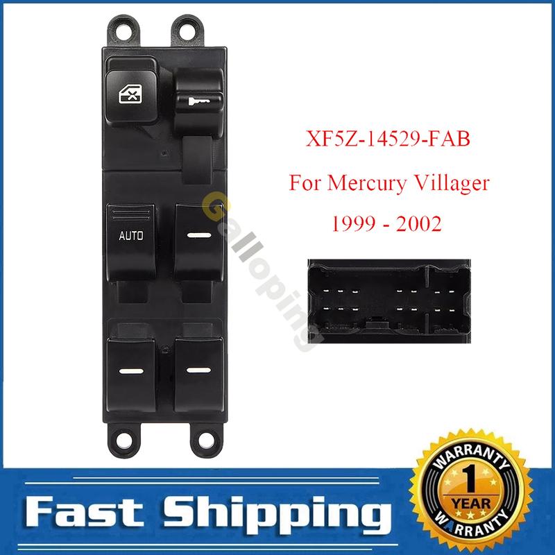 

For Mercury Villager 1999 2000 2001 2002 Front Left Electric Power Master Window Switch Control Regulator Button XF5Z-14529-FAB