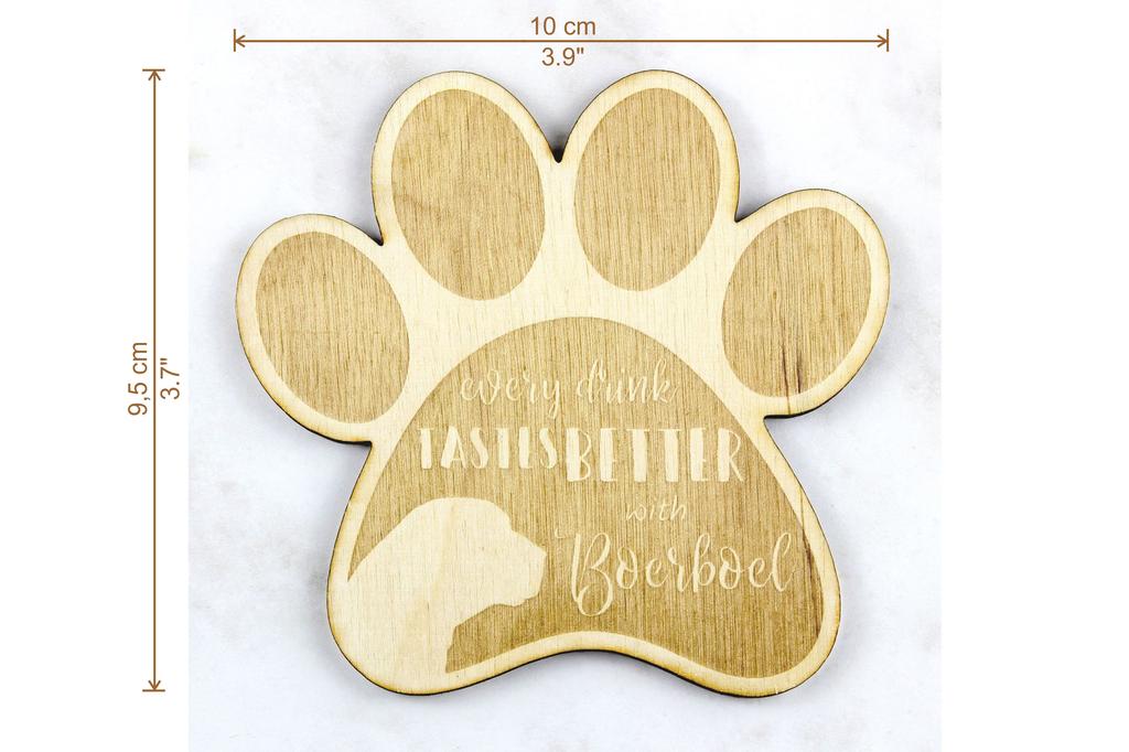 Boerboel, South African Mastiff - Mug coaster, engraved coaster with dog, gift for dog lover by Art-Dog brand