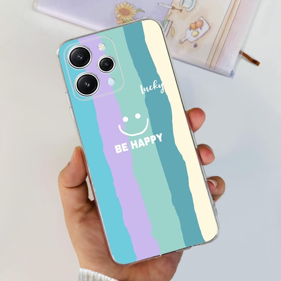 For Xiaomi Redmi 12 Case 2023 New Fashion Painted Cover Clear Silicone Phone Case For Xiaomi Redmi 12 Redmi12 Soft Fundas Bumper