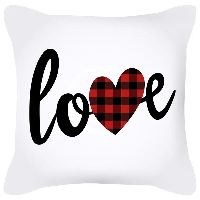 Home Decor Valentine Love Designs for Cozy Decor Pattern Cushion Cover Suitable for Sofa Bedroom Car Pillow Cover