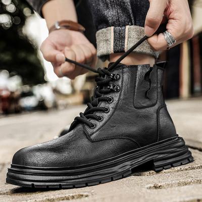 Brand Male Motocross Boots Handmade Male Comfortable High Top Shoe Outdoor Mens Sneakers Winter Men's 2024 New Basic Boots