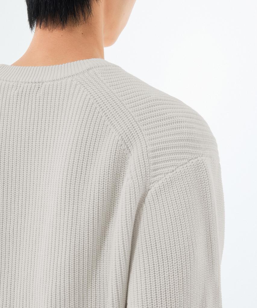 MUSINSA STANDARD Cotton Ribbed Crew Neck Knit [Cream]