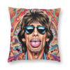 Mick Jagger Square Pillowcase Polyester Linen Velvet Printed Zip Decor Room Cushion Cover
