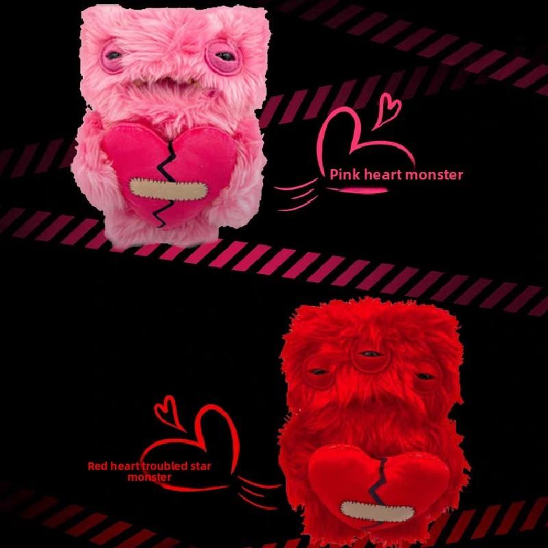 Fuggler Monster Heart Plush Toy With Soft Fiber Filling For Valentines Day Gift