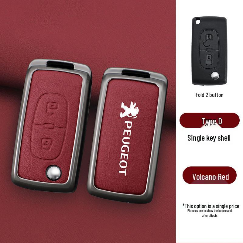 Peugeot Key Case for 308, 207, 408, 508, 307, 301, 3008 - Metal Shell, Modified Package.