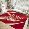 Detroit Red Wings Design Crystal Velvet Carpet Cozy Non?Slip Printed Rug For Bedroom Living Room Entrance