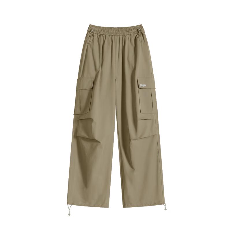 

Betu Women s 2025 Spring High-Waisted Wide-Leg Cargo Pants M