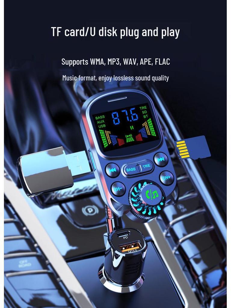 Bluetooth FM Transmitter Auto MP3 Player mit Dual USB Autoladegerät