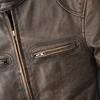 Vintage Yellow Brown Genuine Cow Men Leather Jacket Soft Slim Fit Short Slim Real Cowhide Bomber Coat Spring Autumn