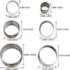 6Pcs Stainless Steel Ruffled Edge Round Biscuit Mold Hand Press Type Rust-proof Dumpling Skin Cutting Mold Corrosion-resistant