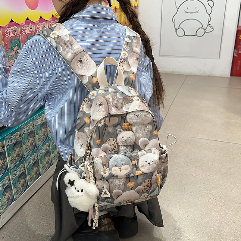 Three-Dimensional Cartoon Backpack for Junior High School Students Lightweight Schoolbag Printed Small Backpack