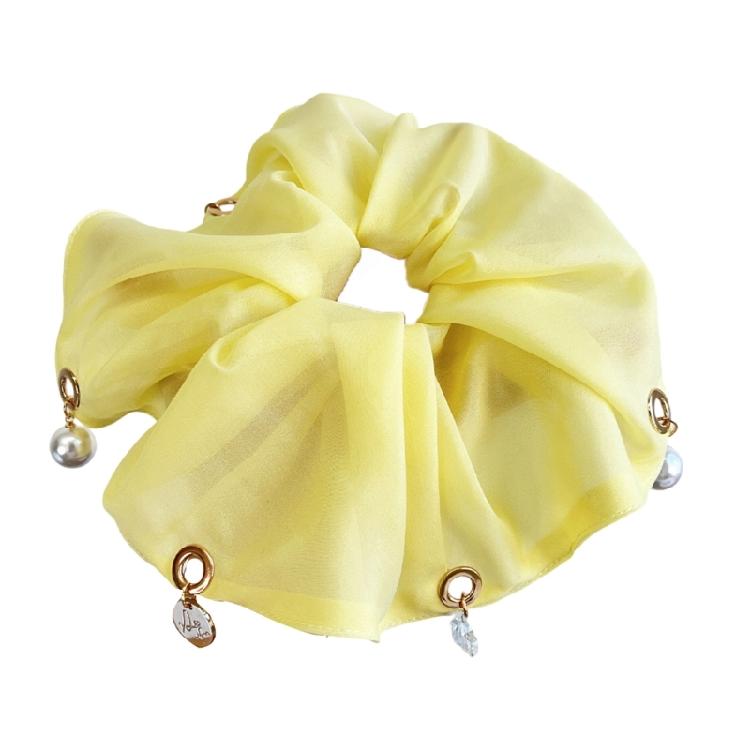 Oversized Hair Rings White Bows Hair Rope Versatiles Hair Ornament Lovely Styles  Elegant Hair Accessories жёлтый