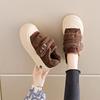 Thick-soled Fluffy Cotton Shoes Winter  New Velvet Warm Velcro Casual Bread Snow Boots