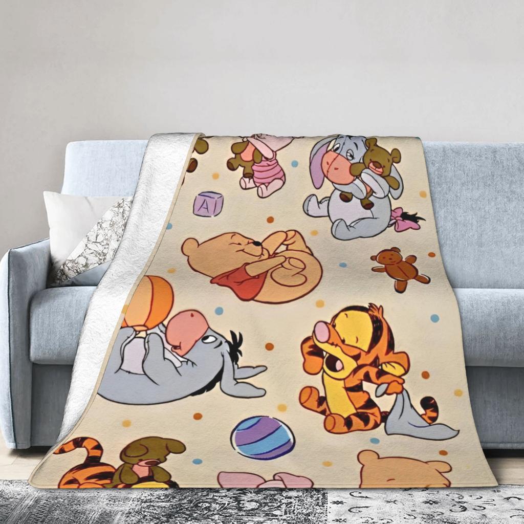 Winnie The Pooh -Teddy Bear Fuzzy Blankets Cute Cartoon Funny Throw Blanket for Home 150*125cm Quilt,