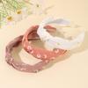 3Pcs Trendy Flower Headband Sweet Floral Print Hair Band Knot Hairband Girls Kids Women Wide Head Hoop Daily Diadem Accessories
