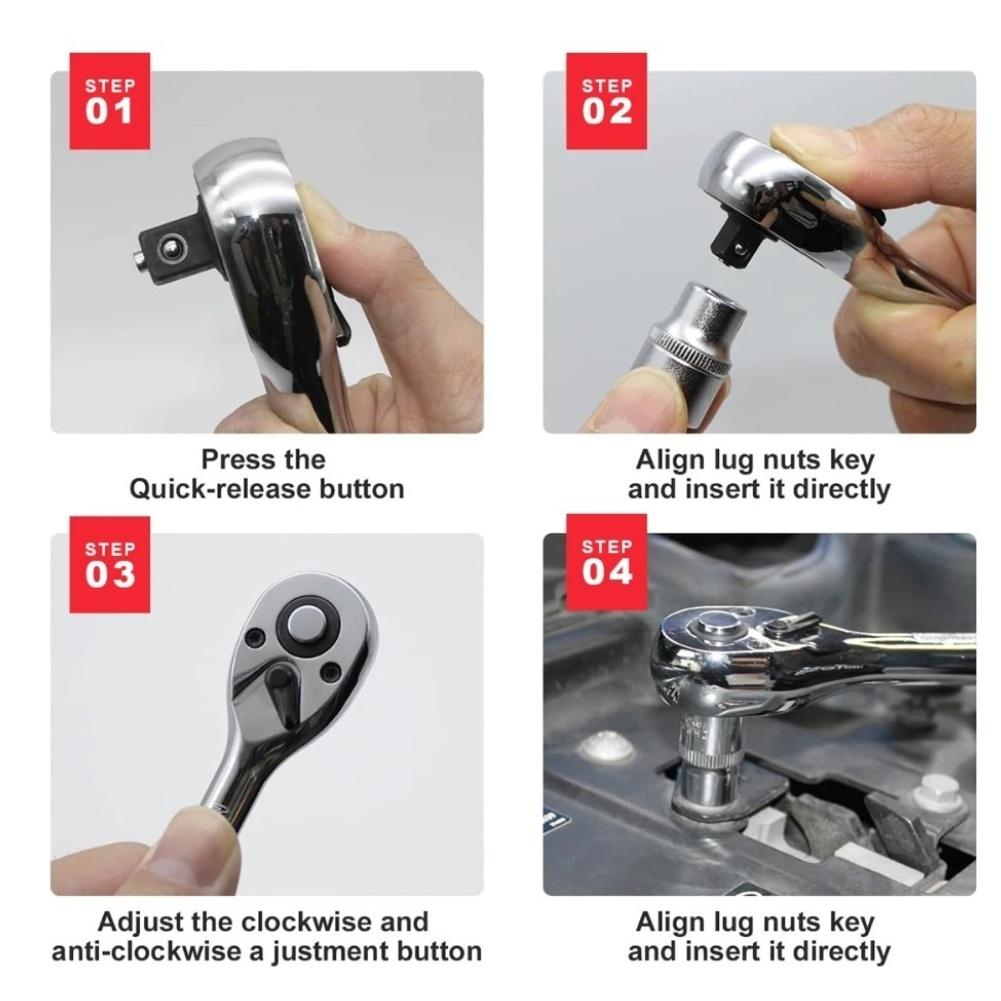 

Chrome Vanadium Steel 14 Inch Ratchet Wrench 72 Tooth with Short Handle Perfect for Auto Repair and Mechanical Maintenance China Mainland