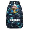 Stylish Roblox Backpack For Kids Featuring A Vibrant Cartoon Pattern And Large Capacity