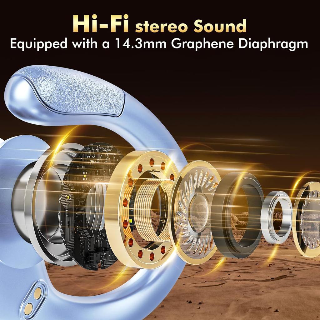 Wireless Earbuds, Sports Bluetooth Headphones, 80Hrs Playtime Ear Buds with LED Power Display, Noise Canceling Headset, IPX7 Waterproof Earphones for