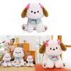 Plush Dog Doll With Butterfly Bow For Kids Gift And Playroom Decor