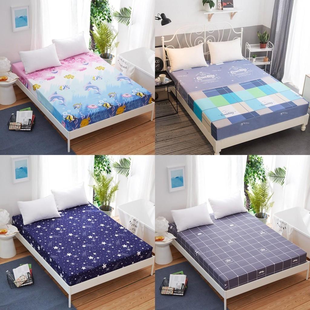 Elegantes Spannbettlaken mit Blumendruck für Einzel-, Doppel-, Queen- und King-Betten aus hochwertigem Polyester