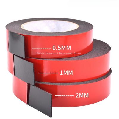 2pcs/1pcs 0.5mm-2mm Thickness Super Strong Double Side Adhesive Foam Tape for Mounting Fixing Pad StickyPinstriping Tape 3