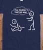 Pull Yourself Together Man T Shirt Tee Funny Stick Figure Broken