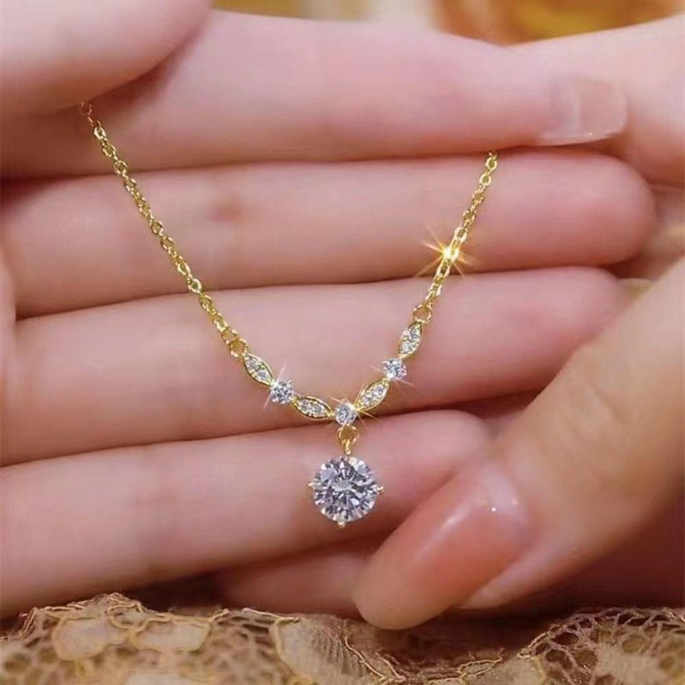 Jewelry Full Drill Clavicle Chain Diamond Joker Pendant Jewelry New Pendant Necklace Women