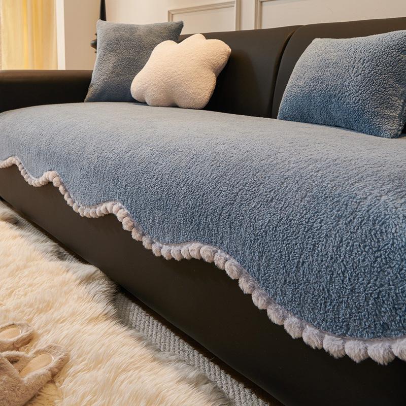 New Sofa Cover Cloth Thickened Anti Slip Sofa Cushion Cover For Autumn And Winter Warmth Light Luxury And High-End Feeling