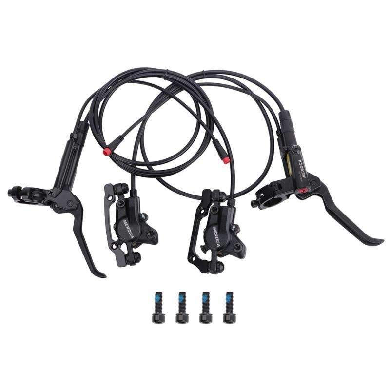 

1 пара электрических велосипедов, двухпоршневой дисковый тормоз, электрический велосипед, алюминиевый сплав, масляный диск с отключением питания 1 pair Oil brake front, rear