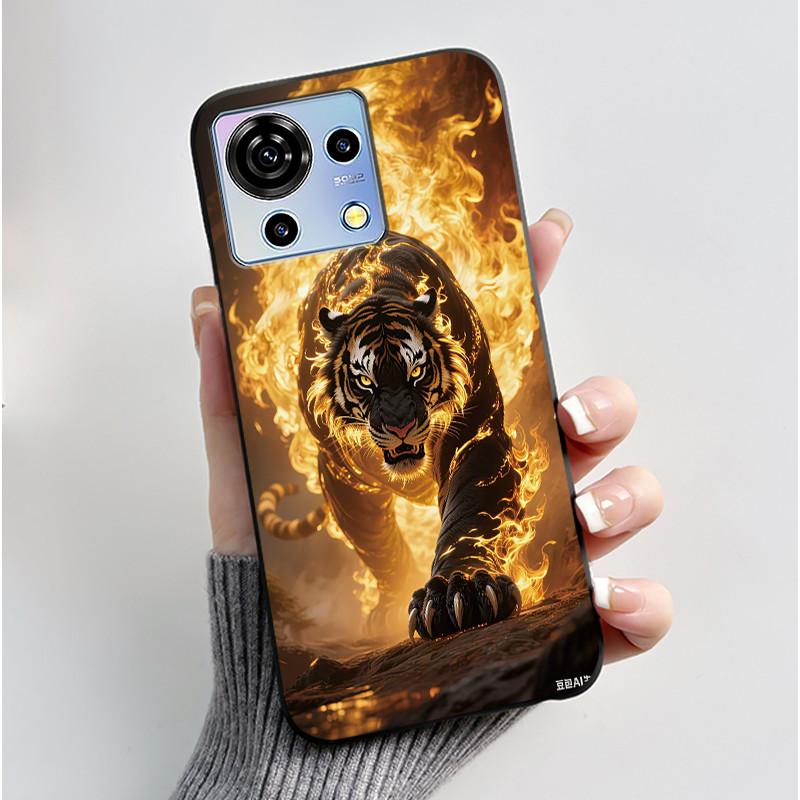 For ZTE Blade V50 Vita Case Black TPU Silicone Luxury Cute Cool Flower Phone Cases for Blade V 50 Vita V50Vita Bumper Soft Cover