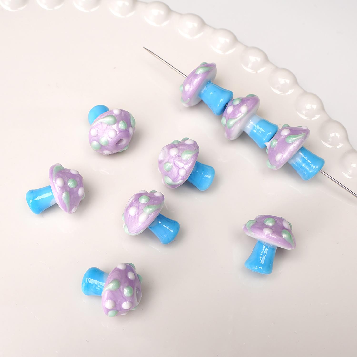 

Расписанные вручную грибные глазурованные бусины, самодельные бисерные украшения, материалы для браслетов, сумок, ожерелий, стеклянные бусины, бусины для изготовления ювелирных изделий 1 PC