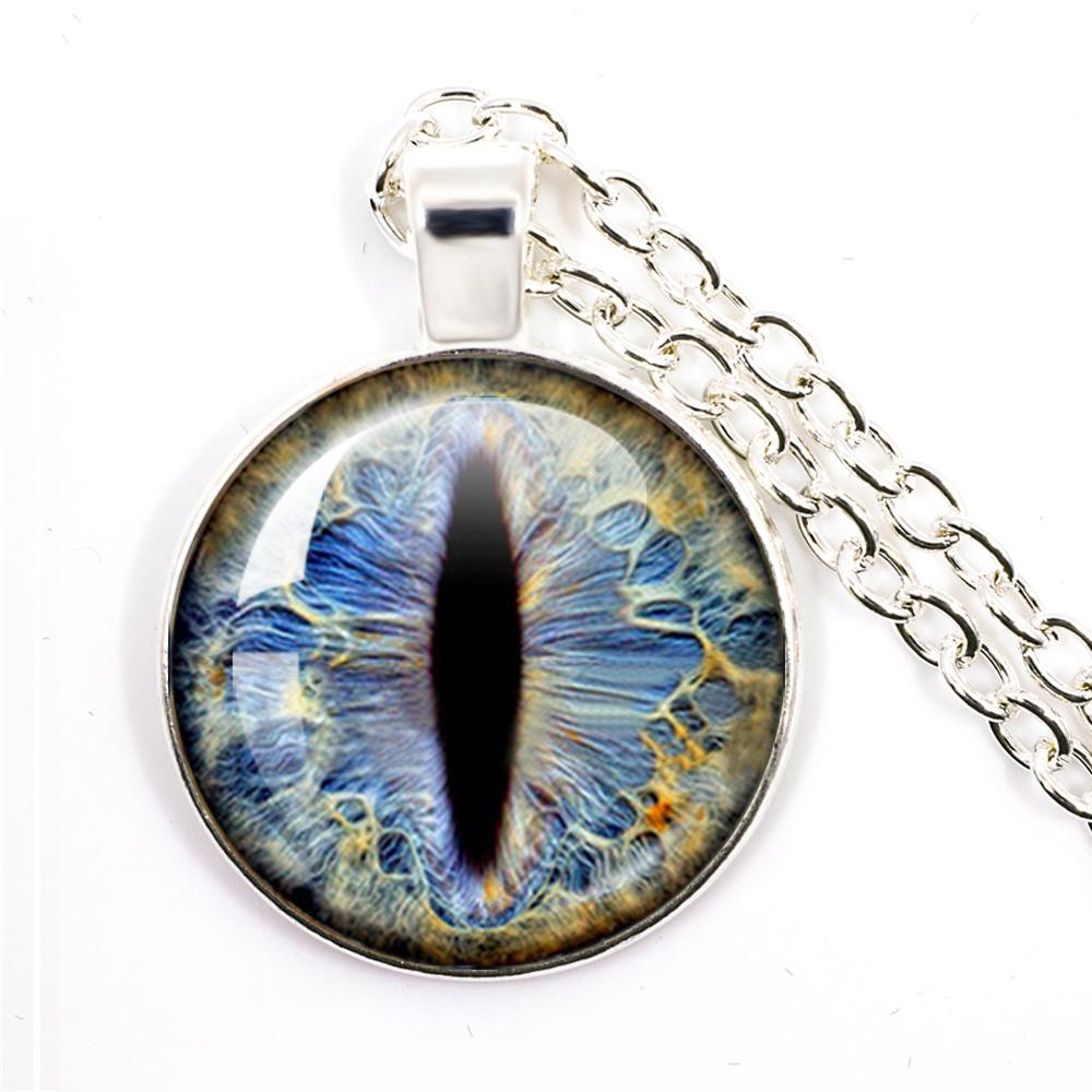 Dragon Evil Eye Glass Necklace Dragon Eye Fashion Evil Eye Necklace Jewelry Men Fashion Necklace For Friends Gift