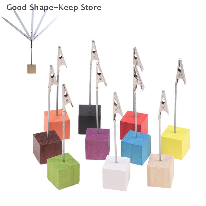 Portable Wooden Desktop Holder for Perfume Essential Oils Tester Paper Strip Aromatherapy Place Card Clips