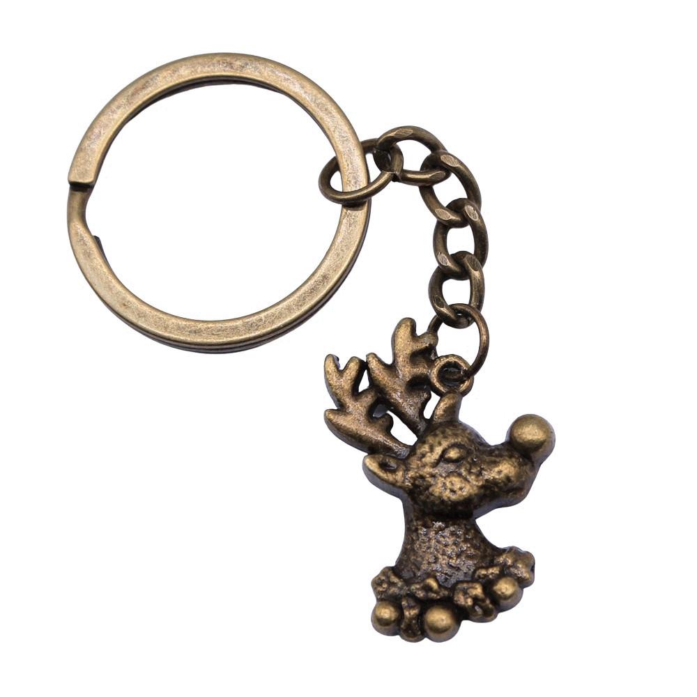 Merry Christmas Keychain Letter Charm Holiday Key Holder 28mm Ring