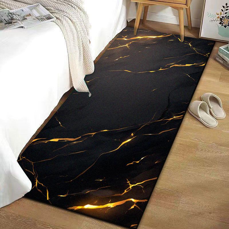 Dywanik Przyłóżkowy w Abstrakcyjnym Stylu Marmuru Dekoracja Nordycka Salon Mata Podłogowa Antypoślizgowa Dom Sypialnia Szatnia Dywaniki Możliwość Dostosowania