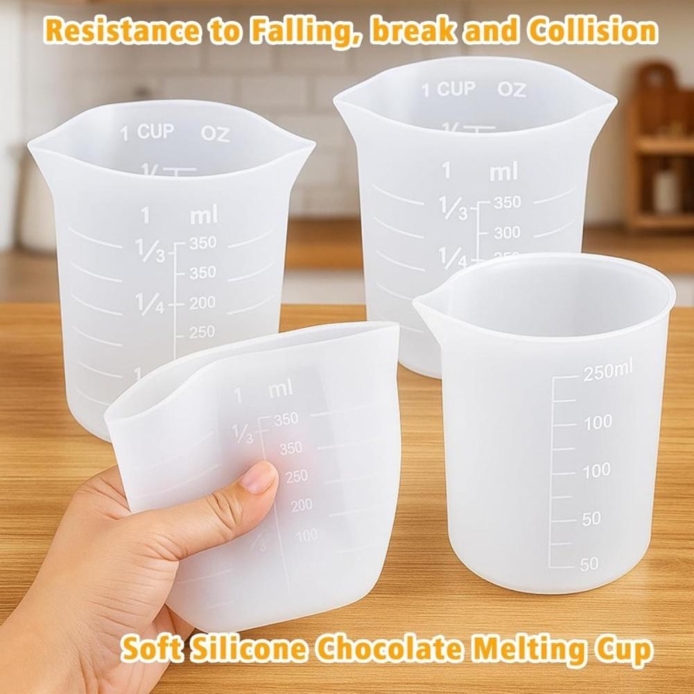 1 Set Silicone Melting Cups Set 15x8x6cm Versatile Melting Cups: Perfect For Chocolate, Easy Pouring For Cooking Bakeware Tools