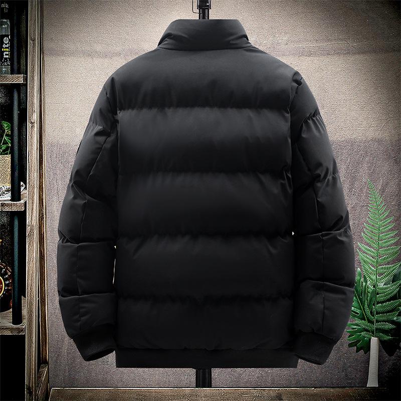 Chaqueta acolchada de algodón para hombre con cuello alto y cabeza de tigre - Abrigo juvenil grueso para otoño/invierno