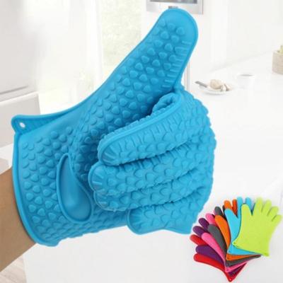 1 Stück Herz Kochen Backen Muster Anti-Rutsch-hitzebeständige Handschuh Ofen Silikon