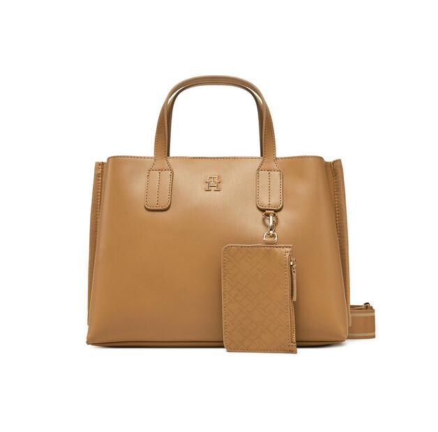 Bag Tommy Hilfiger Tommy Hilfiger Th Distinct Mini Tote AW0AW17192 Brown