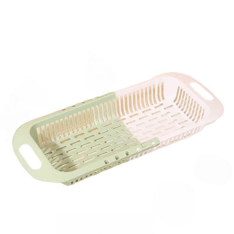 Cestello Scolapiatti Estensibile Salvaspazio da Appoggio sul Lavello Multifunzionale Portaoggetti Scolapiatti Non Perforato