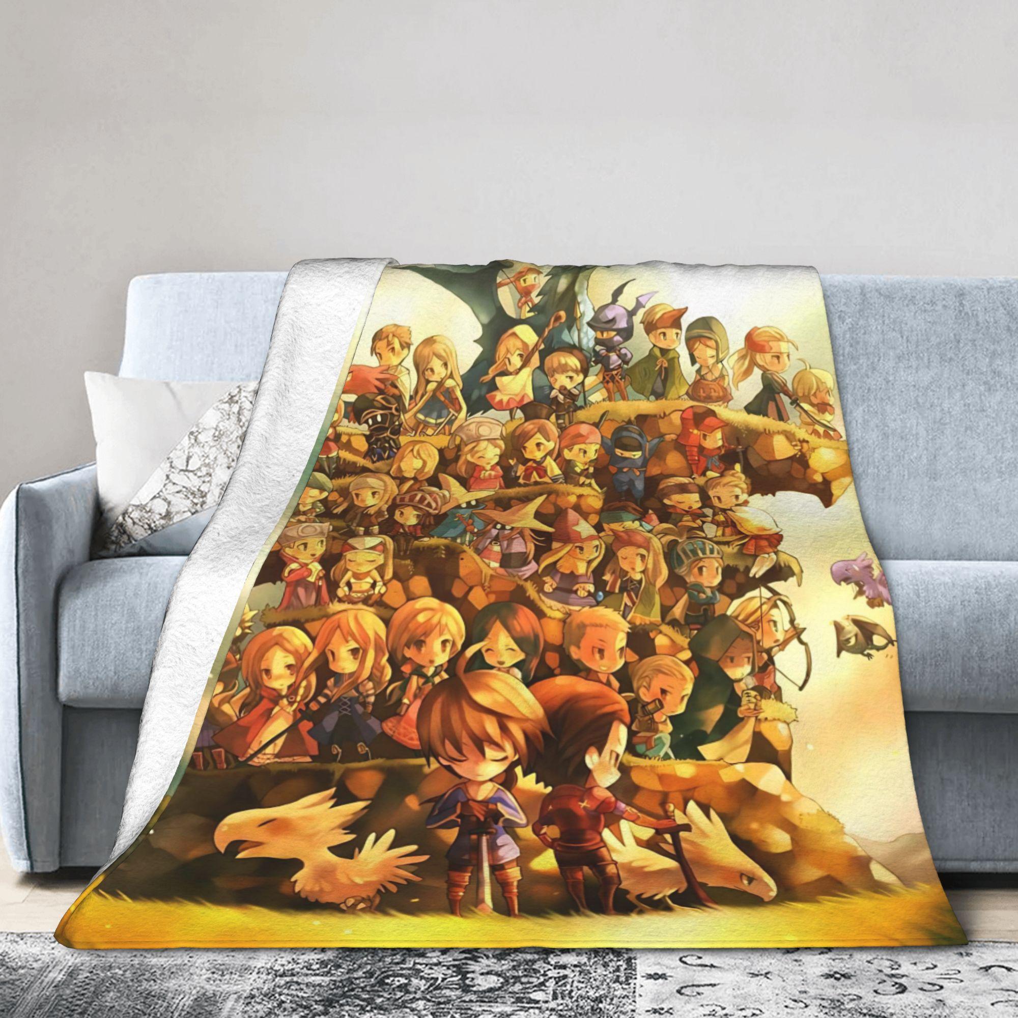 

FFT Game The War of the Lions Flannel Blanket Winter Warm Soft Throw Blanket for Boy Girl Bedroom Street Trend Sofa Bed Cover 30x40in