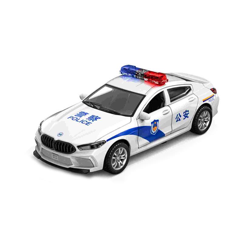 Large Alloy Police Car Toy Model for Boys