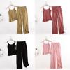 Modal Sleepwear Set For Women With Loose Fit Ruffle Pants Breathable Loungewear For Home Use